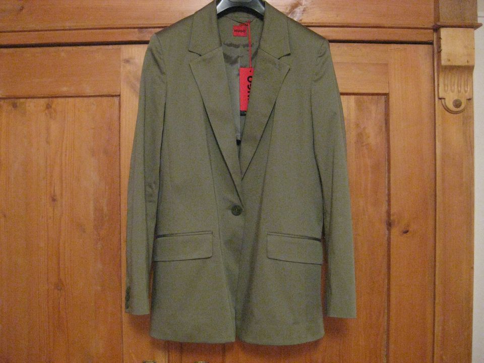 Hugo Boss Blazer Afede NEU 299,99 khaki grün 36 Baumwolle Jacke in Essen