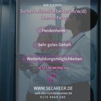 Sicherheitsmitarbeiter (m/w/d) Teamleitung Baden-Württemberg - Heidenheim an der Brenz Vorschau