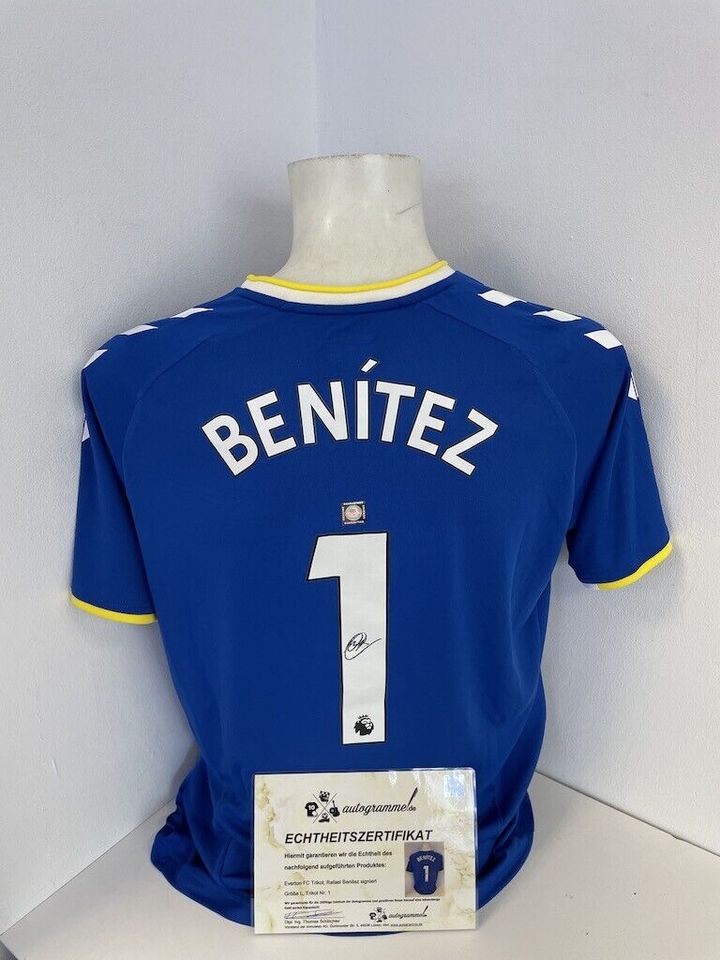 FC Everton Trikot Rafael Benitez signiert Autogramm England COA L in Lünen