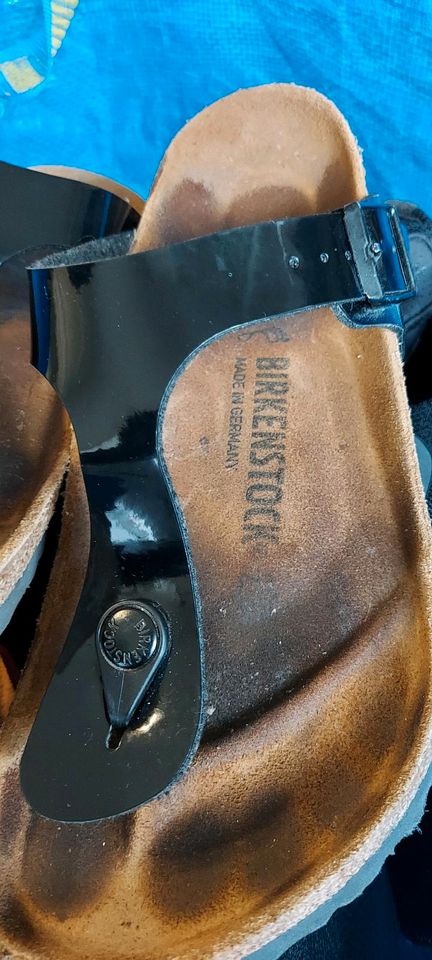 Birkenstock Gizeh schwarz lack 38 in München