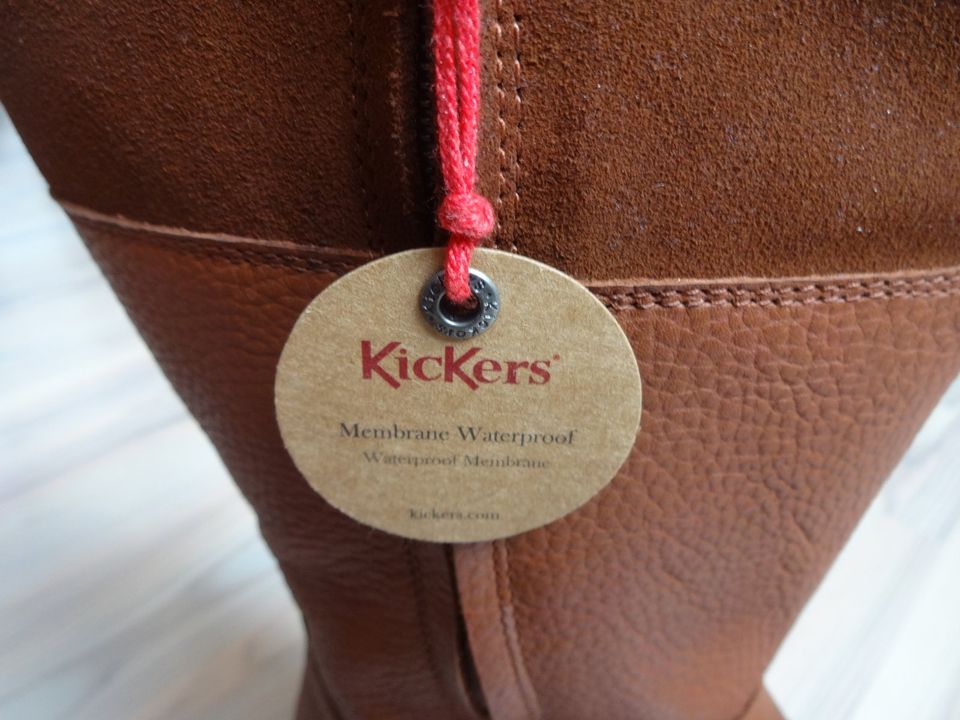 Kickers Stiefel Braun Blockabsatz Gr.38 Echtleder neu mit Etikett in Wuppertal