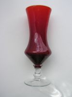 Vintage Vase Glas schlicht & schön in rot topp. Höhe 21 cm ca. Herzogtum Lauenburg - Schwarzenbek Vorschau