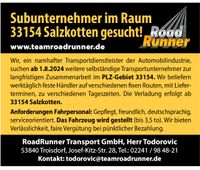 Subunternehmer im Raum 33154 Salzkotten gesucht! Nordrhein-Westfalen - Salzkotten Vorschau