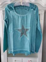 Blusenshirt Gr. 38 von Tredy in strahlendem Türkis mit Appikation Hessen - Nauheim Vorschau
