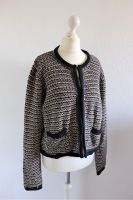 Patrizia Dini Strick Bouclé Jacke schwarz beige nude 42 L München - Schwabing-West Vorschau