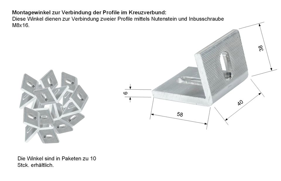 Montagematerial für Photovoltaik Solarmodule Profile Kleinteile in Wuppertal