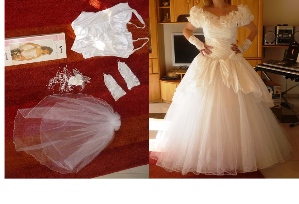 Traumhaftes Brautkleid, Hochzeitskleid mit viel Zubehör in Offenburg