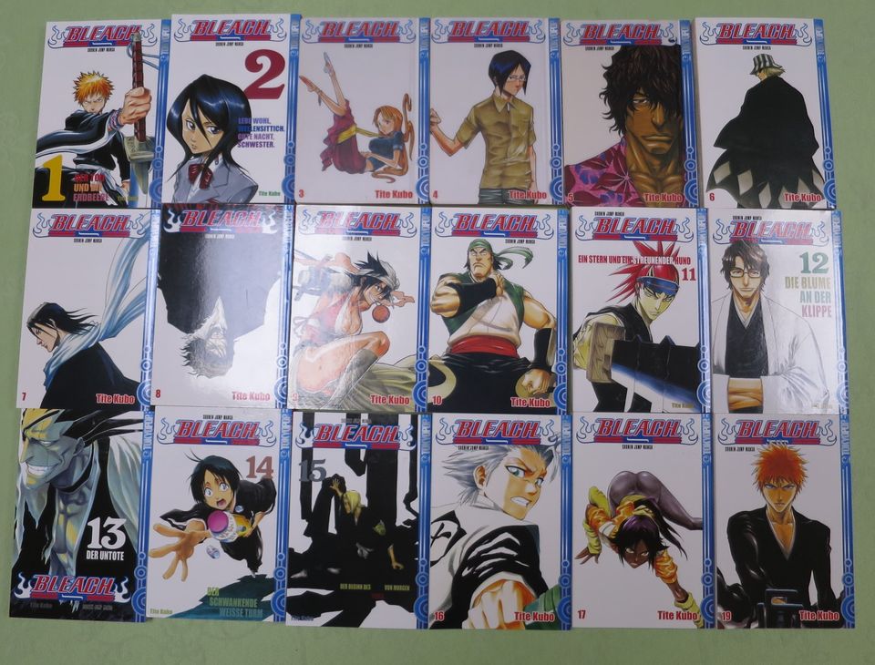 18 x Bleach Manga Teile Tite Kubo Teil 1-17 + Teil 19 in Nürnberg (Mittelfr)