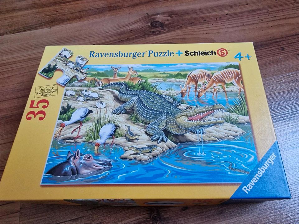 Ravensburger Puzzle incl. Krokodil Schleich in Wachau