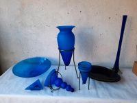 verschiedene blaue Deko, Vase, Schale von Mathildenhütte Solingen Nordrhein-Westfalen - Solingen Vorschau