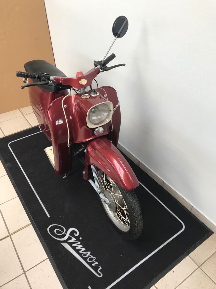 Simson Kr51/1 Schwalbe Motor Rot 1979 Gebläse 60km/h Papiere Look in Calbe (Saale)