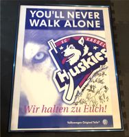 Signiertes Original Kassel Huskies DEL Poster von VW mit Rahmen Hessen - Neuental Vorschau