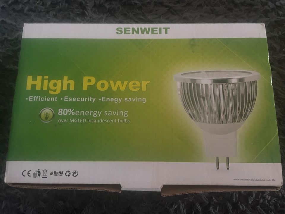 SENWEIT LED Lampen Birnen MR16 6W 12V 5500-6500k NEU Glühbirnen in Morsbach