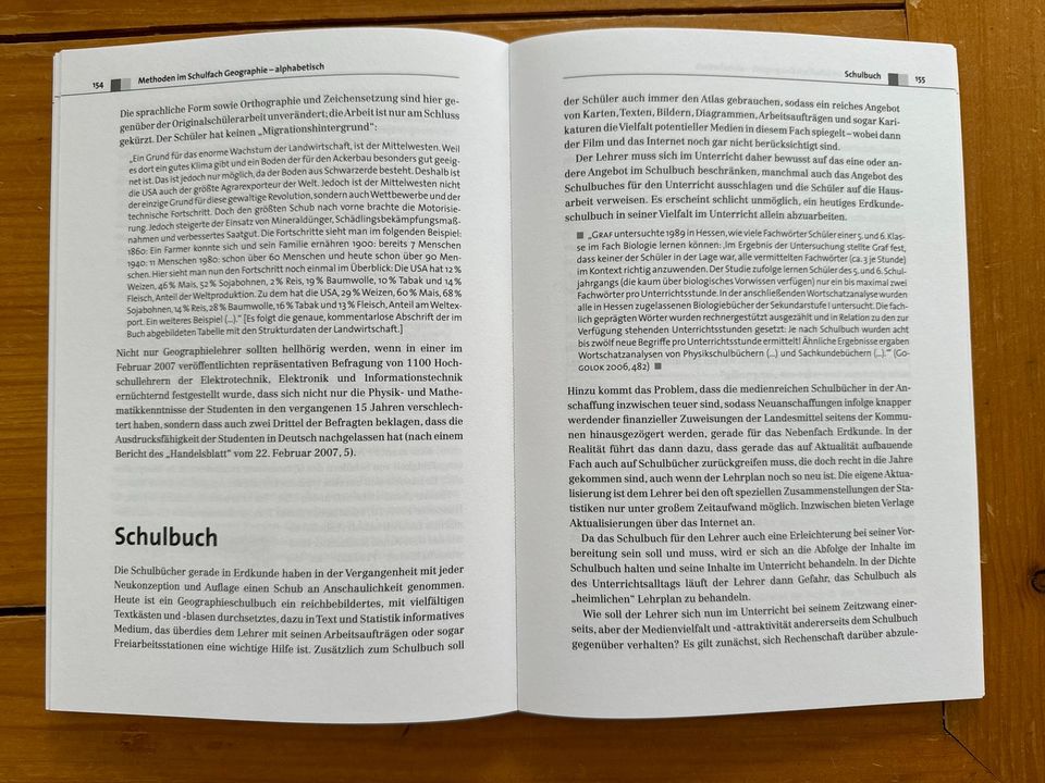 Erdkunde Methodik - Handbuch für die Sekundarstufe I und II in Lüneburg