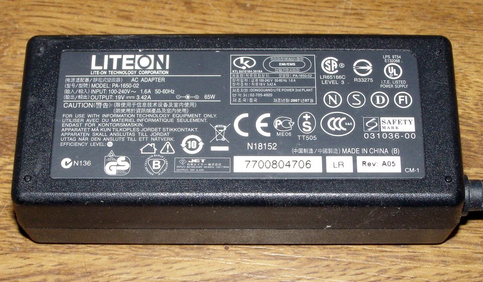 2 Stück Netzteile LiteON 19 V / 3,42 A gelber Stecker - ungeprüft in Zorneding