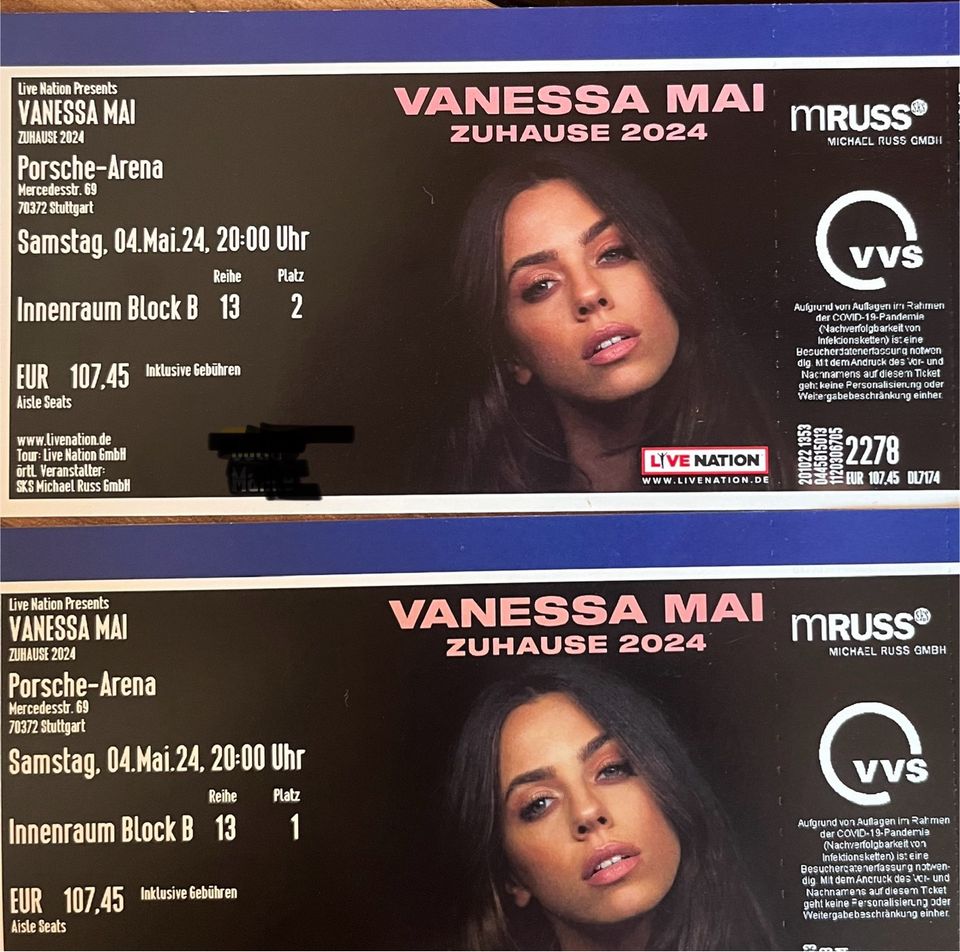 2 Konzertkarten für Vanessa Mai in Meißen