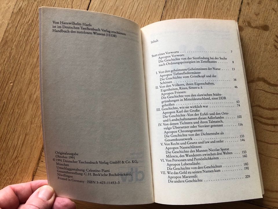 Hanswilhelm Haefs: Das zweite Handbuch des nutzlosen Wissens in Stuttgart