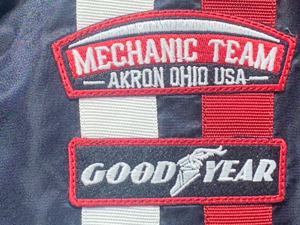 Goodyear Jacke Original Indiana Mechanic Team USA Biker Race XXL in Rodalben