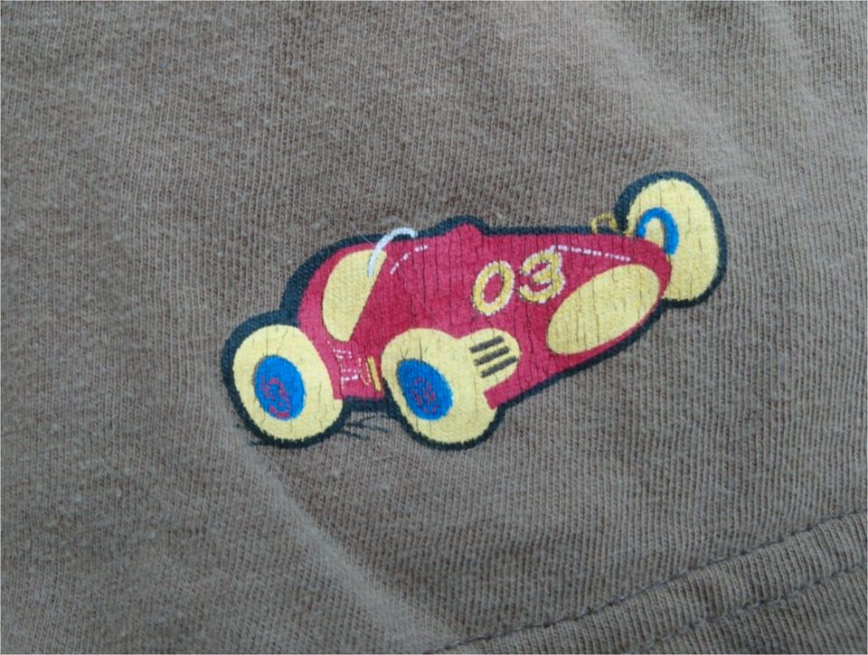 Sommer Set Shirt Shorts braun Auto Junge Gr. 86 in Rühen