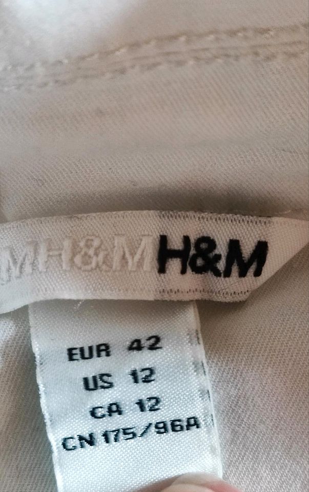 Damen Jacke 42 weiß H& M in Nördlingen