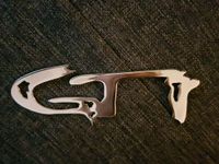 Schriftzug Emblem VW Golf GTI CHROM Logo Zeichen Edelstahl SELTEN Niedersachsen - Drochtersen Vorschau