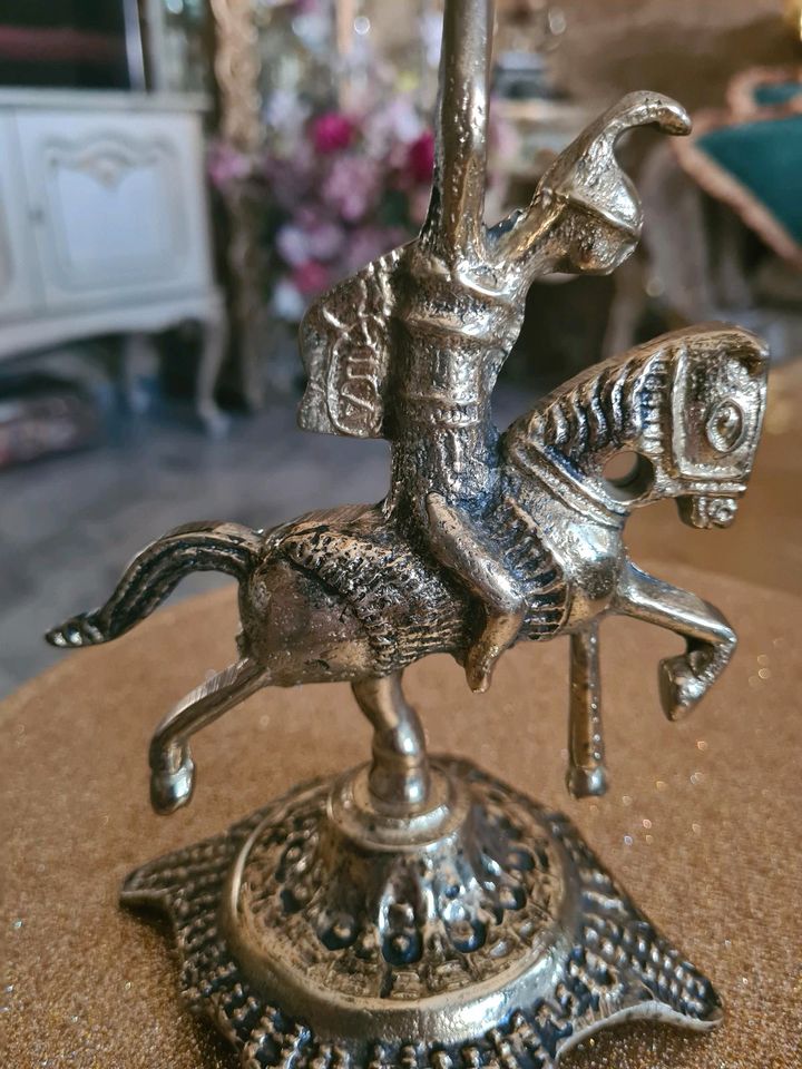 Jugendstil messing bronze kandelaber 2x kerzenständer antik pferd in Sassenberg
