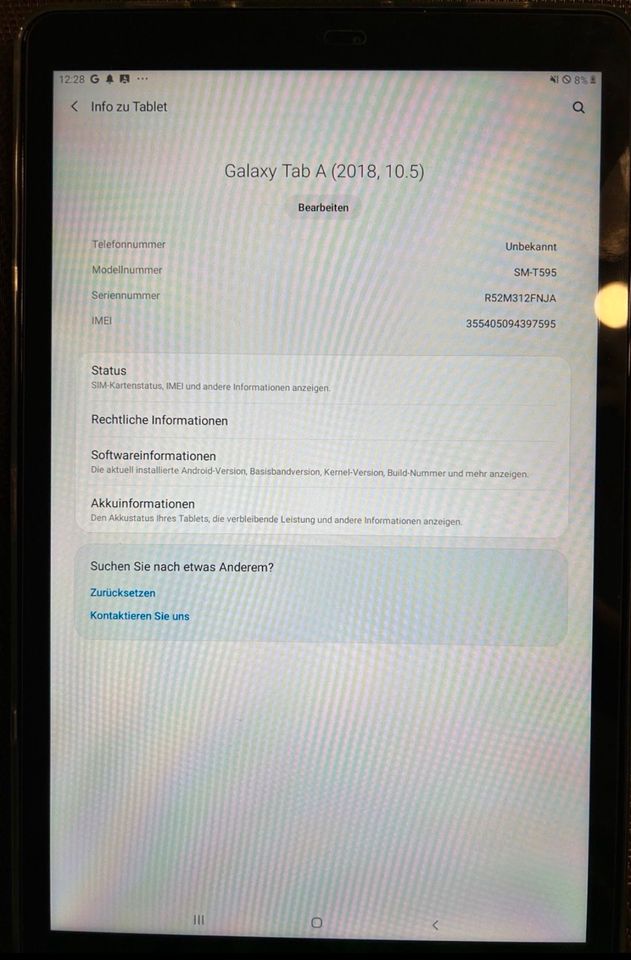 Samsung Galaxy Tab A 2018 10,5 in Dägeling