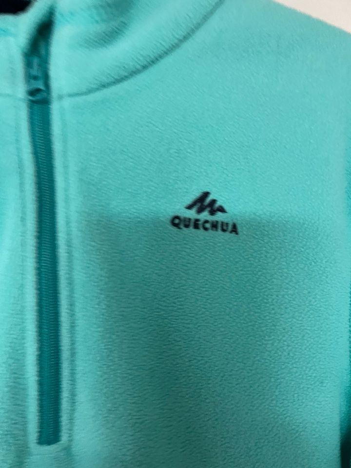 Quechua Fleecepulli fleece Pulli  Türkis gr 146 in Mönchengladbach