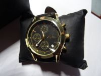 Herren-Chronograph "TARDIMA" Gold/schwarz "NEU" Lederarmband Stuttgart - Zuffenhausen Vorschau