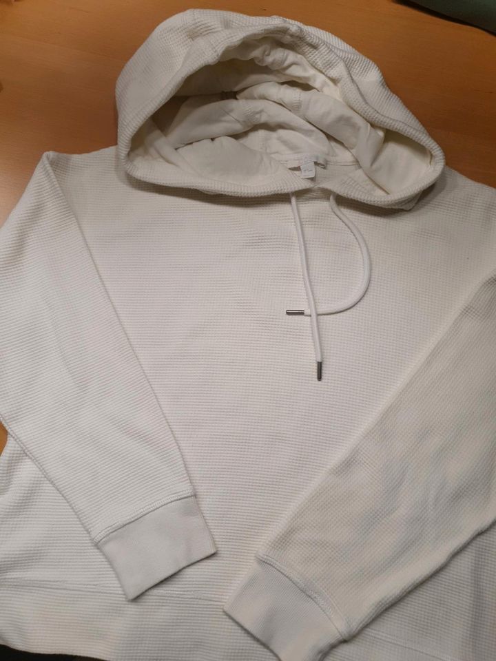 Hoodie von COS weiß/ CREME mit Struktur Gr. M in Wartenberg