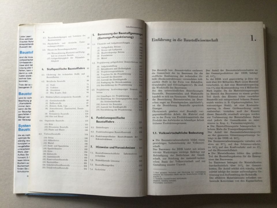 Systematische Baustofflehre, Verlag für Bauwesen, 1985, gebunden in Erfurt