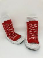 Kindersocken Hüttenschuhe Hausschuhe mit Ledersohle 19/21 rot Bayern - Oerlenbach Vorschau