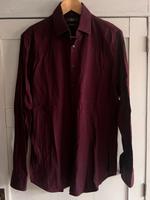 JAKE*S JAKE’S Herren Hemd Slim Fit bordeaux blau Mikro Karos 39 Frankfurt am Main - Gutleutviertel Vorschau