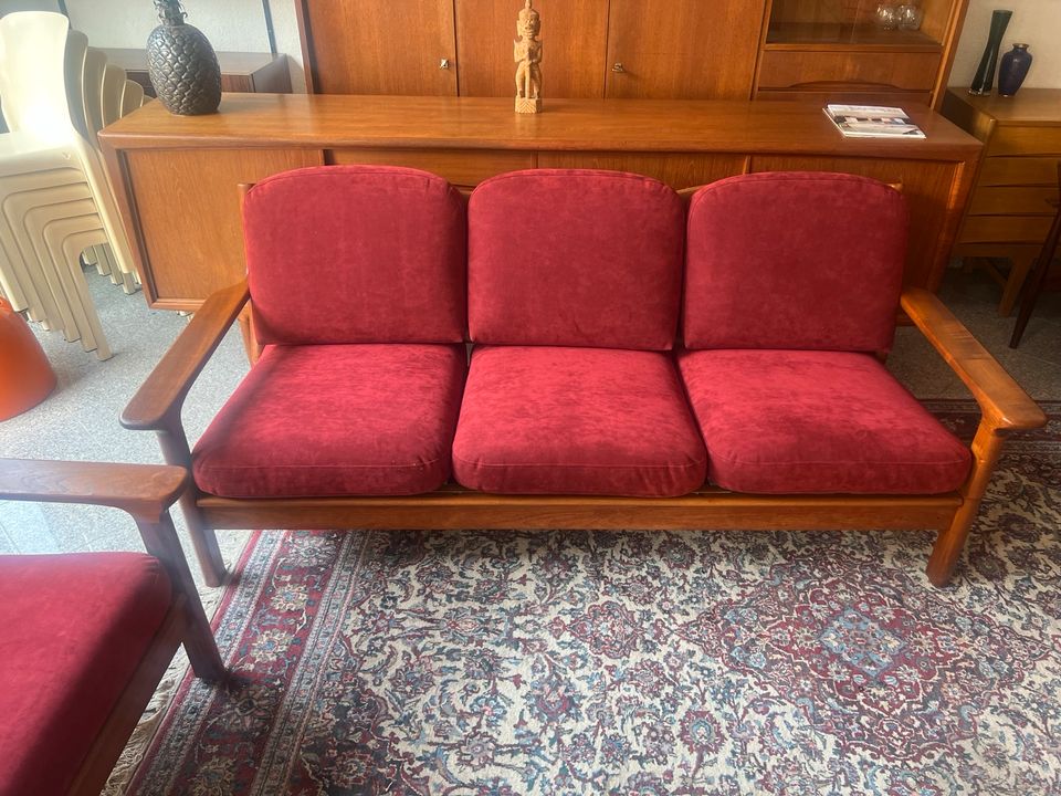 Mid Century Designer Sofa easy chair Teak Danish Design 1960 in Schorndorf