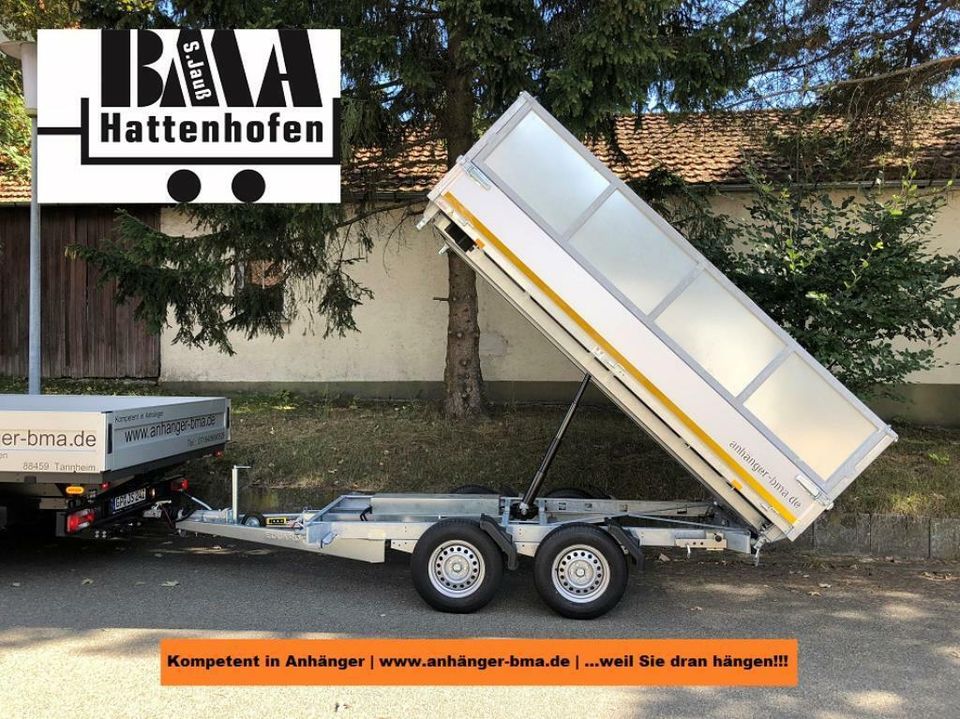 EDUARD Anhänger 3-Seiten Kipper 330x180x30 3500kg E+H+Rampen+Aufs in Mühlhausen im Täle