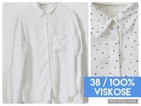 C&A Bluse 38 Weiß Polkadots Düsseldorf - Oberbilk Vorschau