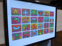 Bild Druck Keith Haring mit Bilderrahmen Pop Art Zeichen Symbole Thüringen - Zeulenroda Vorschau
