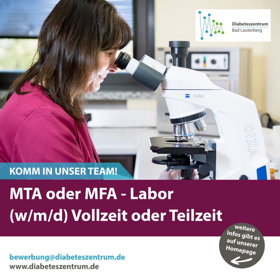 MTA oder MFA - Labor (w/m/d) Vollzeit oder Teilzeit in Bad Lauterberg im Harz