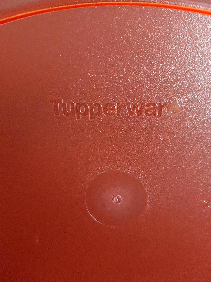 Tupper Servierplatte Eleganzia orange Platte Schale Tupperware in Rottendorf Unterfr