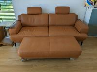 Couch/Sofa Leder Cognac + Hocker, Foscaari W.Schillig,NEU München - Sendling-Westpark Vorschau