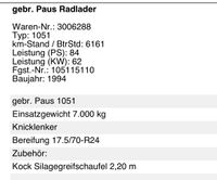 Radlader Paus RL 1051 Parchim - Landkreis - Dabel Vorschau