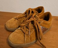 Sneakers Mädchen cognac Wildleder und Gold von Verbaudet Bayern - Kitzingen Vorschau