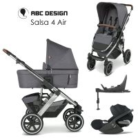 ABC-Design Salsa 4 Air - 4in1 Kinderwagen-Set - Asphalt - inkl. Babywanne + Sportsitz + Cybex Cloud T i-Size + Base T + XXL-Zubehörpaket - NEU Hessen - Fulda Vorschau