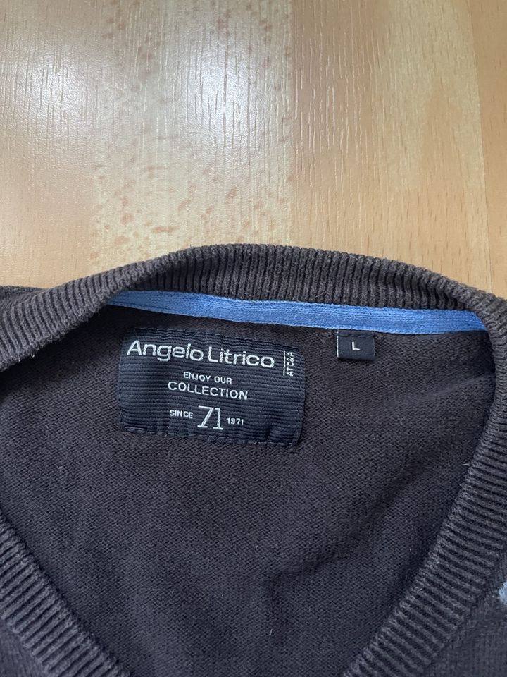 Angelo Litrico Herren Pullover L V-Ausschnitt in Mengkofen