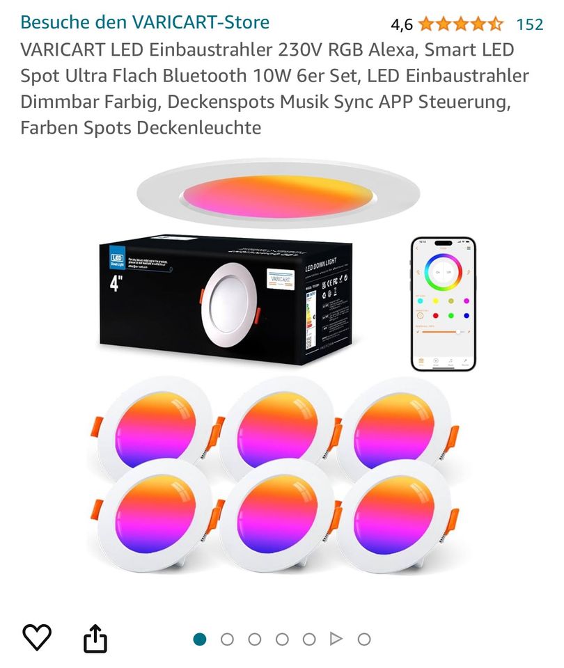 VARICART LED Einbaustrahler 230V RGB in Ichtershausen