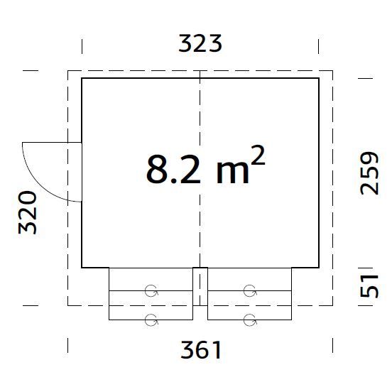 Verkaufsladen Stella 8,2m² / Marktstand / Verkaufsstand in Hahn am See