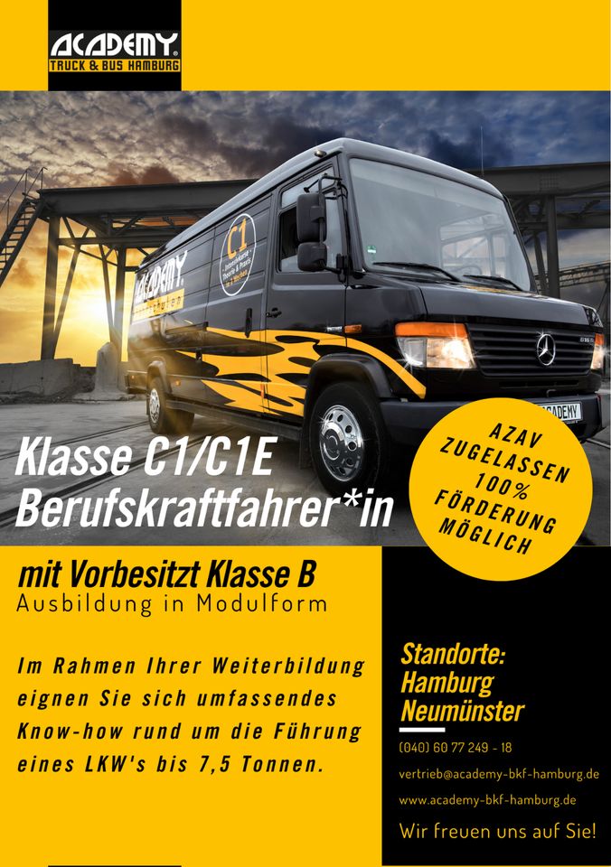 Ausbildung Fahrerlaubnis Klasse C1/C1E, Neumünster in Neumünster