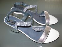 Sandalette blau/silber, NEU, Gr. 40, Made in Spain, Leder, Berlin - Steglitz Vorschau