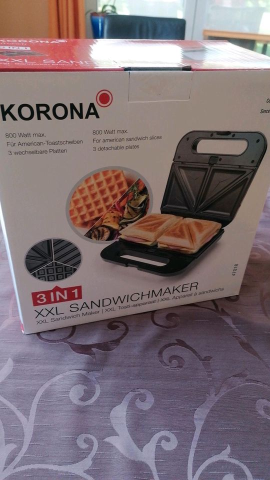 Korona Sandwich Maker XXL 3 in 1 Neu Ungeöffnet in Waldmünchen