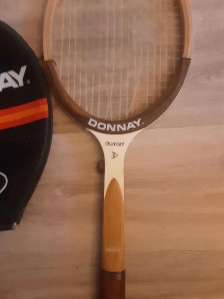 Donnay Diamant Tennisschläger aus Holz inkl. Hülle Vintage Racket in Lamspringe